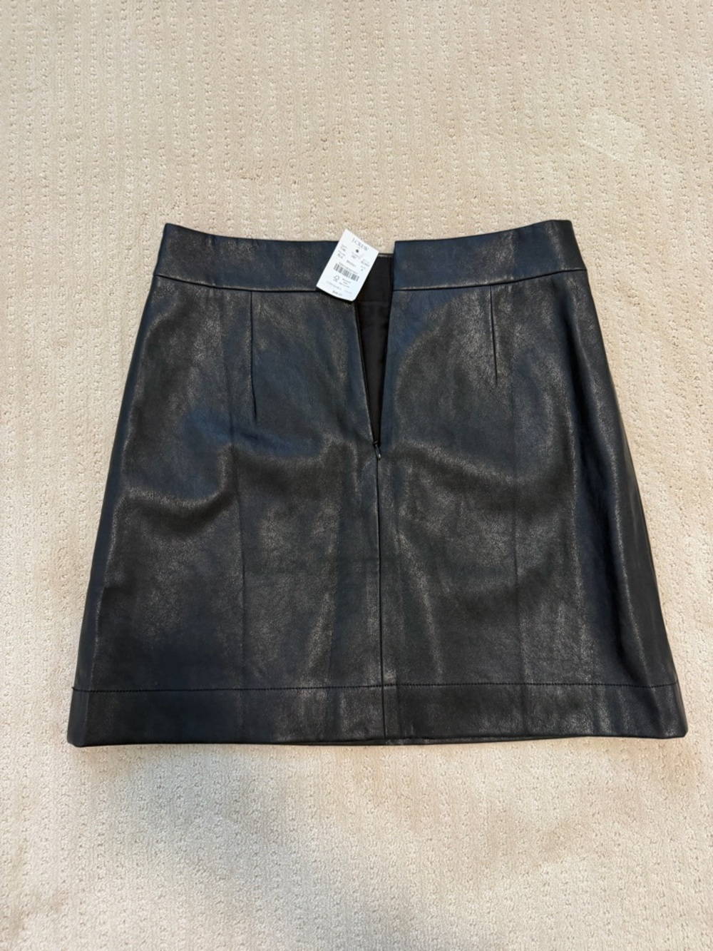 J. Crew Black Faux Leather Mini Skirt - Picture 3 of 3